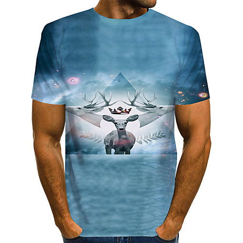 

Men's Daily Basic T-shirt - 3D Rainbow