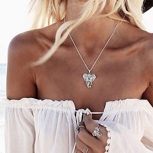 

Women's Pendant Necklace Necklace Friends European Romantic Casual / Sporty Sweet Chrome Silver 55 cm Necklace Jewelry 1pc For Street Festival