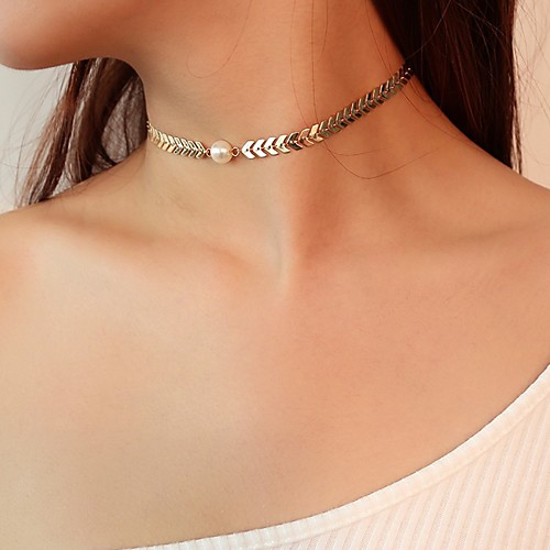 

Women's Necklace Friends European Romantic Casual / Sporty Sweet Chrome Gold Silver 28 cm Necklace Jewelry 1pc For Street Festival