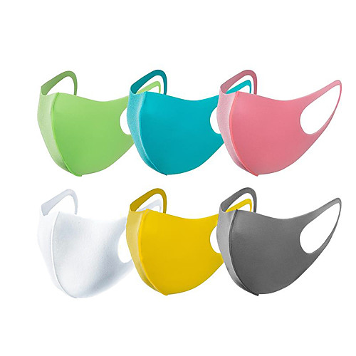 

Sports Mask Training Mask Workout Mask 20pcs Unisex Solid Colored Sports Mask Windproof Breathable Washable for Running Jogging Training Cotton Blend Spring, Fall, Winter, Summer Black Rainbow White