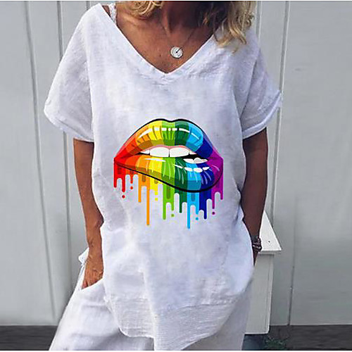 

Women's Daily T-shirt - Solid Colored White