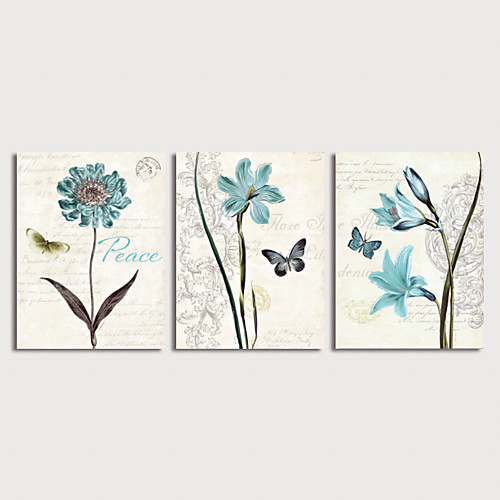 

Print Canvas Painting Still Life and Flower in Vase Modern Art Prints set of 3 with Stretcher For Home Decoration