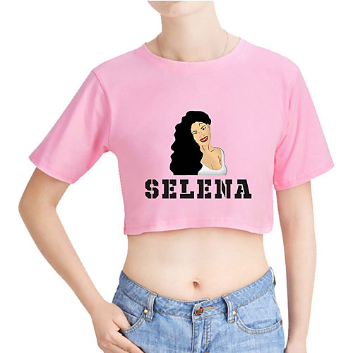 

Inspired by Cosplay Selena quintanilla Cosplay Costume T-shirt Pure Cotton Print Printing T-shirt For Men's / Women's