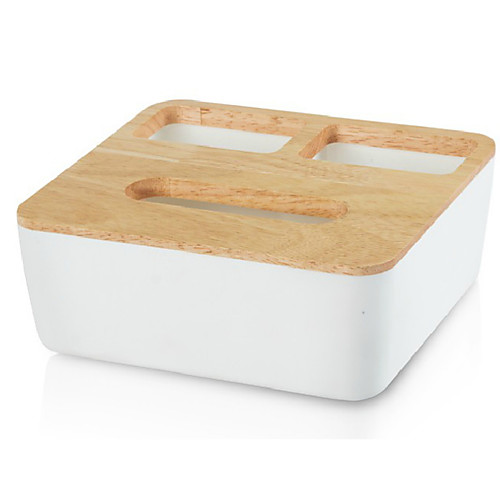 

Kitchen solid wood tissue box multi functional tissue paper storage box with multi drawers multi usage