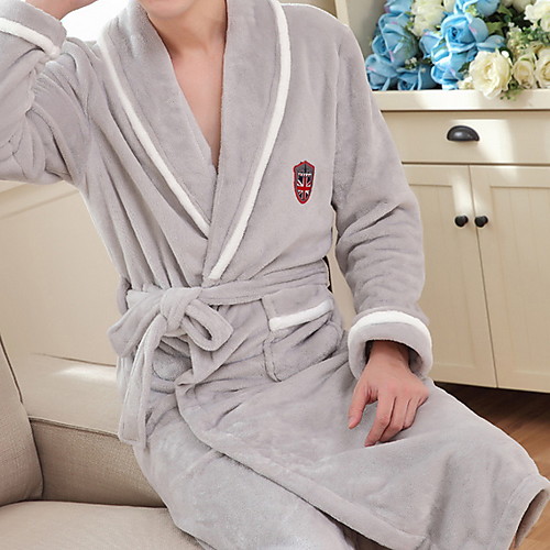 

Men's Chemises & Gowns Nightwear Light gray Navy Blue Gray M L XL