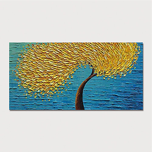 

Hand Painted Rolled Canvas Oil Painting Abstract Tree by Knife Home Decoration Painting Only