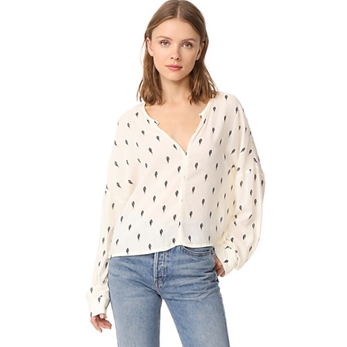 

Women's Daily Shirt - Geometric Beige
