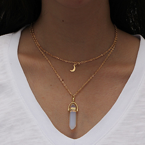 

Women's Pendant Necklace Necklace Friends European Romantic Casual / Sporty Sweet Chrome Black White Purple Blue 45 cm Necklace Jewelry 1pc For Street Festival