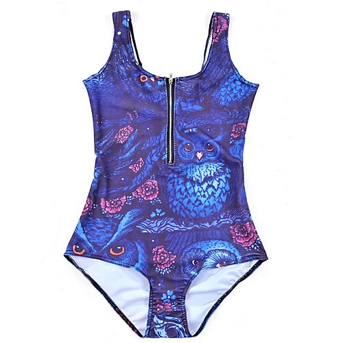 

Women's Purple One-piece Swimwear Swimsuit - Animal S M L Purple