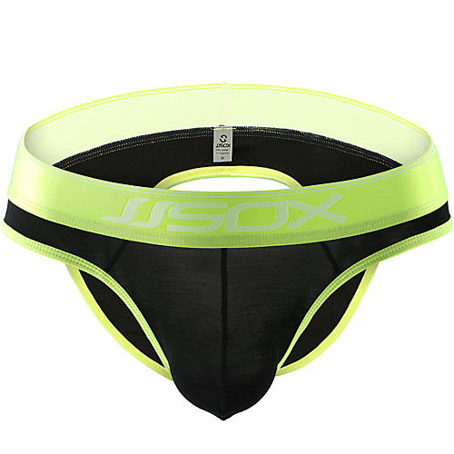 

Men's Cut Out Briefs Underwear - Normal Low Waist Black White Yellow M L XL