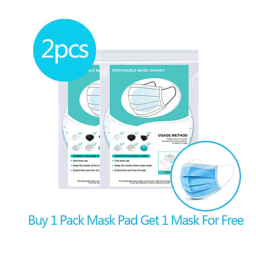 

2pcs Circular Disposable Mask Gasket Isolation Filter Pad Anti-fog Haze Dust-proof Breathable Mask Replacement Pad Cotton Pad