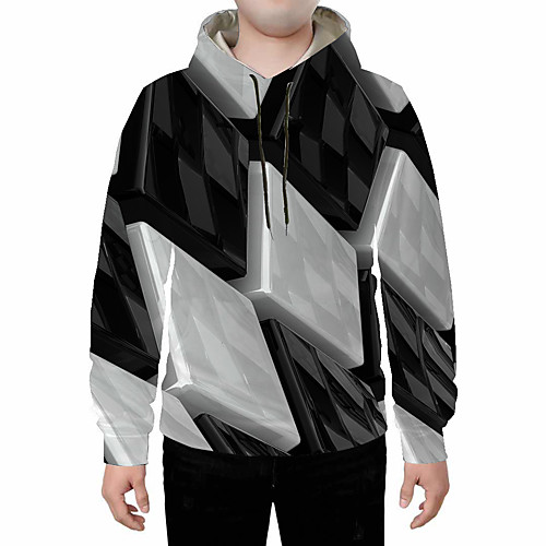 

Men's Casual / Basic Hoodie - Print / 3D Black US32 / UK32 / EU40