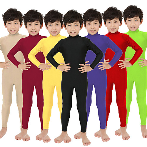 

Jumpsuit Kid's Kids Lycra Spandex Cosplay Costumes Footless Tights fluorescent green fluorescent orange Yellow N / A New Year / Zentai