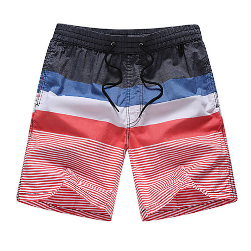 

Men's Hiking Shorts Stripes Outdoor Breathable Quick Dry Sweat-wicking Comfortable Cotton Shorts Bottoms Hunting Fishing Climbing Bule / Black Red Grey L XL XXL XXXL Loose / Wear Resistance