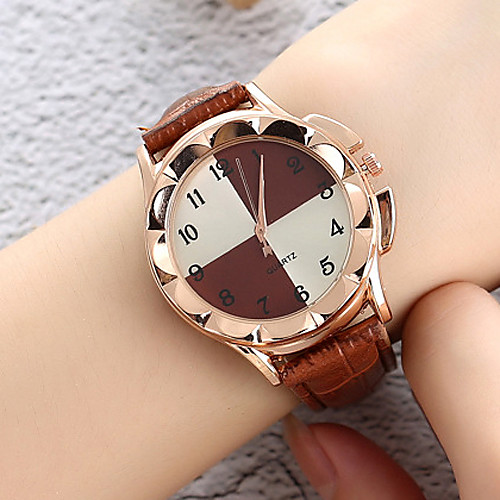 

Women's Quartz Watches Casual Fashion White Blue Red PU Leather Chinese Quartz Blushing Pink Red Blue New Design Casual Watch 1 pc Analog One Year Battery Life