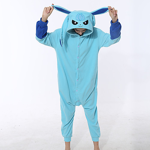 

Adults' Kigurumi Pajamas Rabbit Bunny Onesie Pajamas Flannelette Blue Cosplay For Men and Women Animal Sleepwear Cartoon Festival / Holiday Costumes