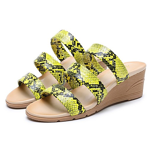

Women's Slippers House Slippers Stylish / Casual PU Animal Print Shoes