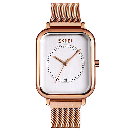 

SKMEI Women's Quartz Watches Casual Fashion Black Silver Rose Gold Stainless Steel Chinese Quartz Rose Gold WhiteGold Blue Water Resistant / Waterproof Calendar / date / day New Design 30 m 1 pc