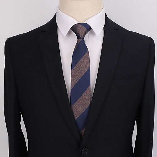 

Men's Party / Work / Basic Necktie - Print / Jacquard / Solid Colored
