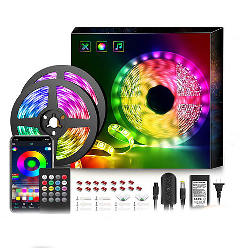 

10m Flexible LED Light Strips 600 LEDs SMD5050 Multi Color Decorative / TV Background 12 V