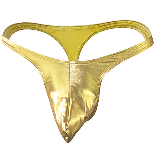 

Men's Basic G-string Underwear - Normal Low Waist Gold Silver Black One-Size