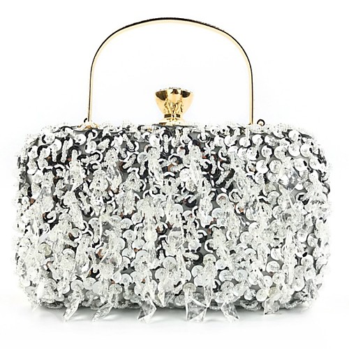 

Women's Glitter PU Top Handle Bag Solid Color Blushing Pink / Gold / White