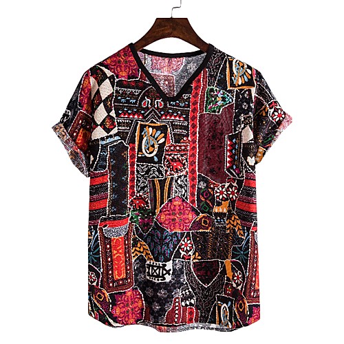 

Men's Club Tropical T-shirt - Geometric Wine