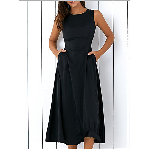 

Women's Black Dress Sheath Solid Color S M