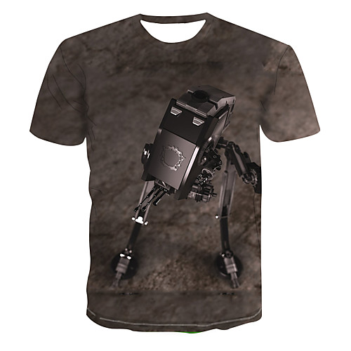 

Men's Club Weekend Street chic / Punk & Gothic T-shirt - 3D / Machine Print Dark Gray