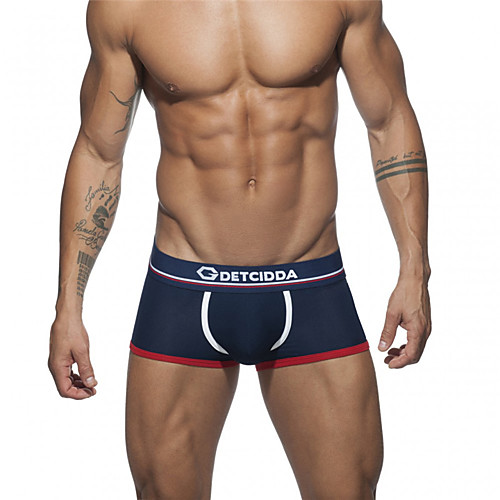 

Men's Basic Boxers Underwear - Normal Mid Waist Red White Navy Blue M L XL