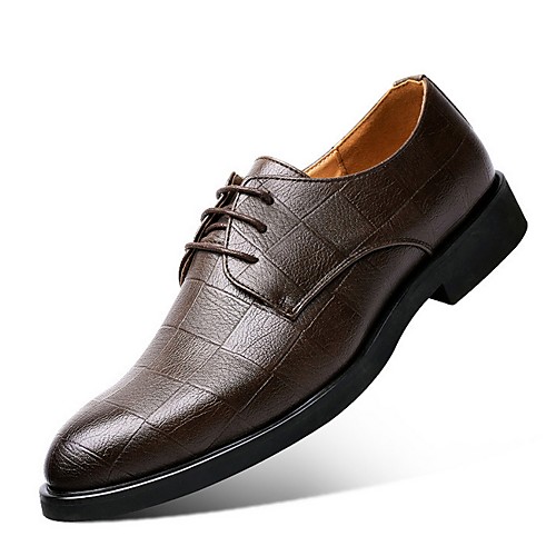 

Men's PU Spring & Summer Classic Oxfords Brown
