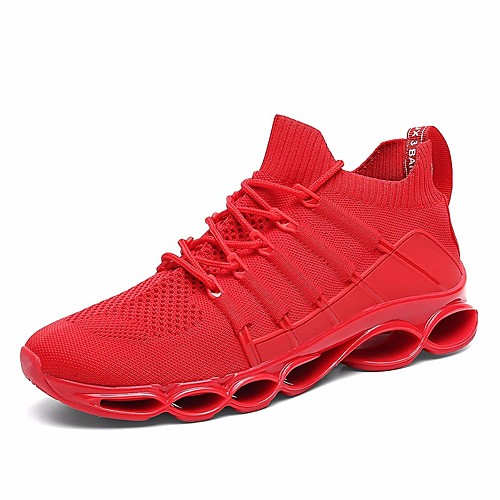 

Men's Elastic Fabric Spring & Summer Sporty / Casual Trainers / Athletic Shoes Walking Shoes Breathable Black / Red / Light Red / Black