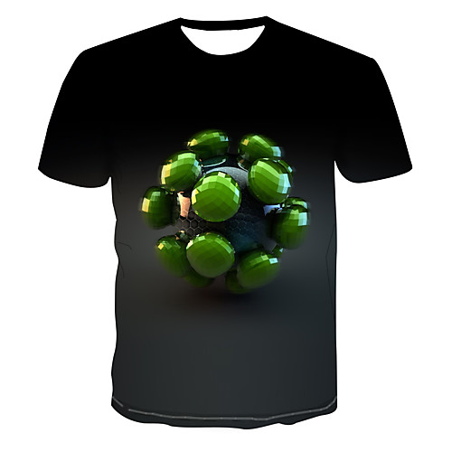 

Men's Club Weekend Street chic / Punk & Gothic T-shirt - Color Block / 3D / Abstract Print Dark Gray