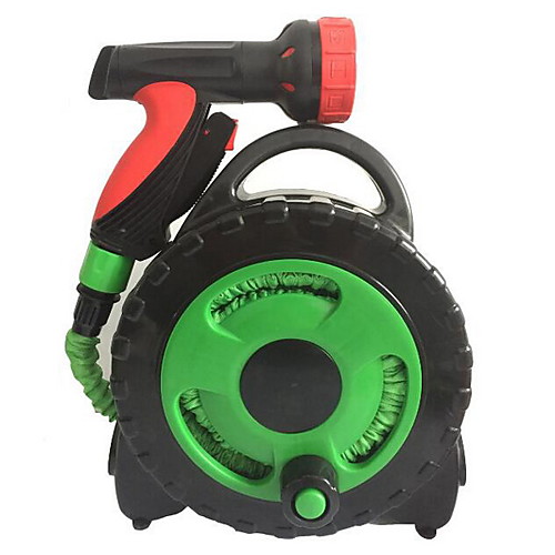 

Mini Portable Garden Pipe Hose Reel Cart With Water Spray Gun Set Agricultural Home Garden Storage Suit Cart Car Wash Hose Car