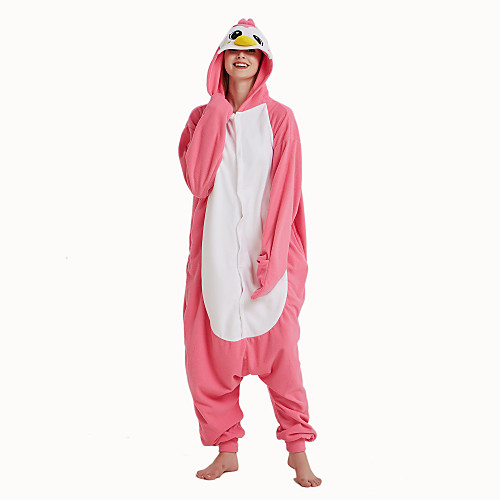 

Adults' Kigurumi Pajamas Penguin Onesie Pajamas Flannelette Pink Cosplay For Men and Women Animal Sleepwear Cartoon Festival / Holiday Costumes