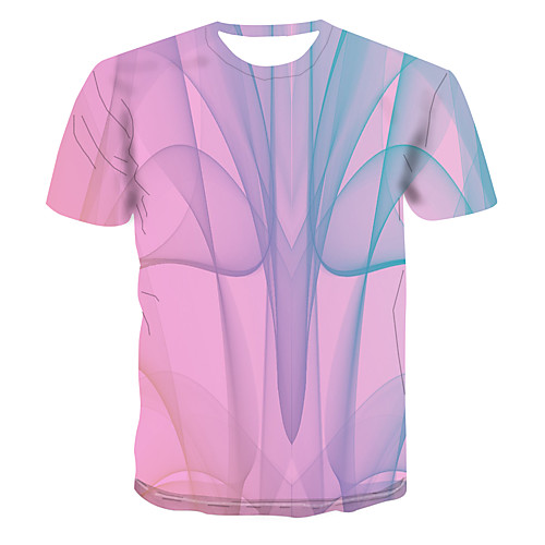 

Men's Club Weekend Street chic / Punk & Gothic T-shirt - 3D / Abstract Print Blushing Pink