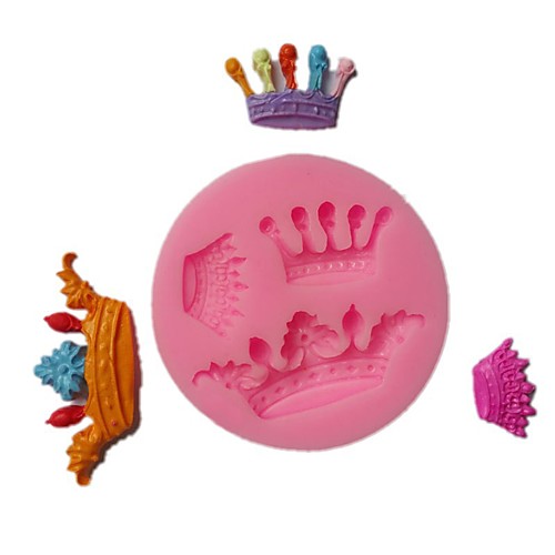 

3D DIY Baking Tools Chocolate Cake Silicone Three Crown Fondant Molds 1pcs