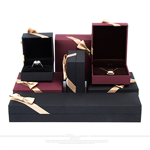 

Square Jewelry Packaging - Black, Red 4 cm 7.5 cm 5.5 cm / Women's