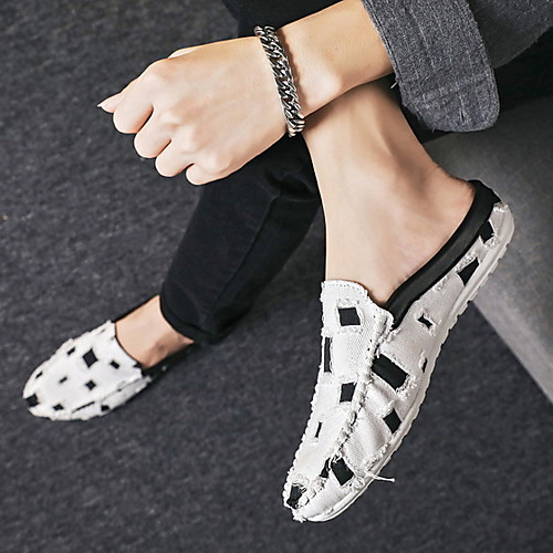 

Men's Canvas Spring & Summer Classic Sneakers White / Black / Dark Blue