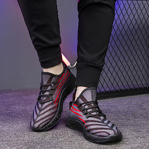 

Men's Mesh Spring & Summer / Fall & Winter Classic / British Athletic Shoes Walking Shoes Breathable Burgundy / White