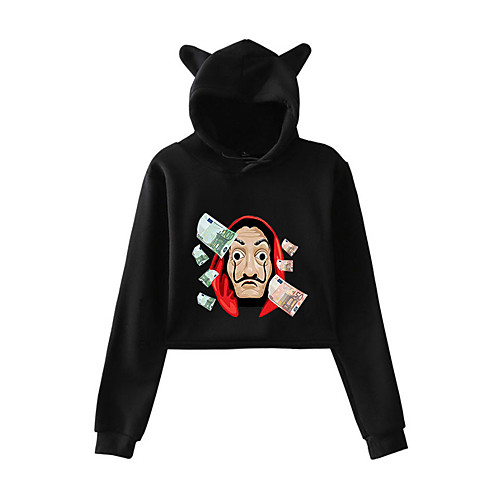 

Inspired by la casa de papel Dali Cosplay Costume Hoodie Pure Cotton Print Printing Hoodie For Women's
