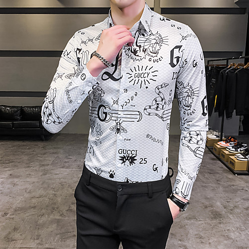 

Men's Daily Basic Shirt - Geometric White