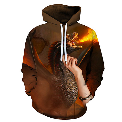 

Men's 3D Print / Casual Hoodie - 3D / Cartoon / Character Rainbow US32 / UK32 / EU40