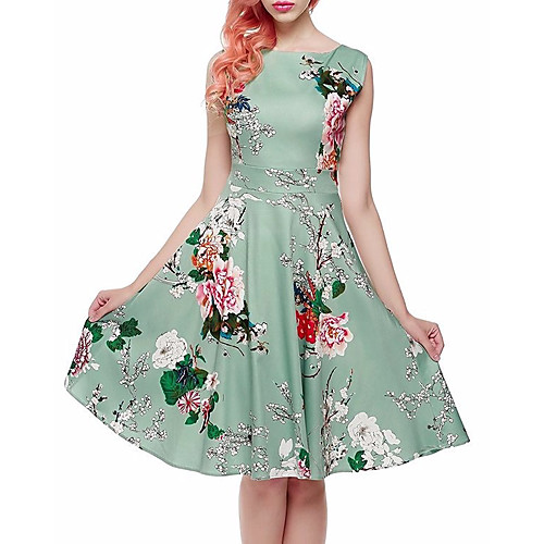 

Women's 2020 Green Dress Formal Summer Sheath Floral S M