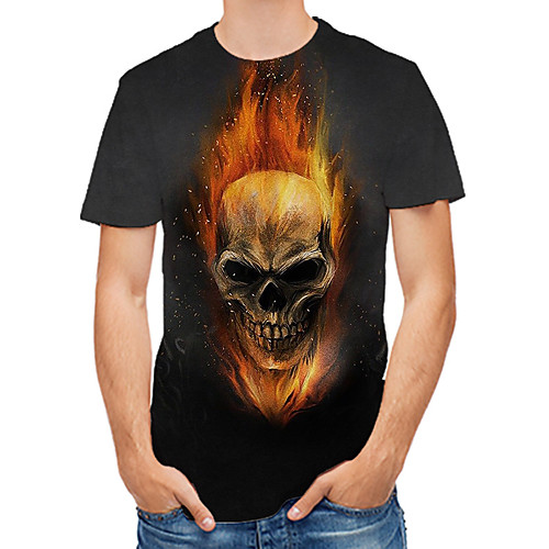 

Men's Daily Basic T-shirt - 3D Print Dark Gray