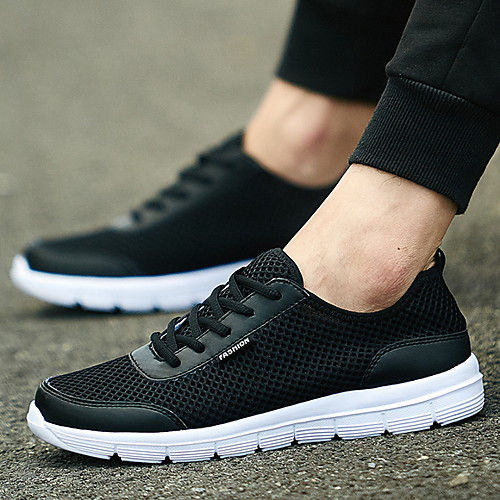 

Men's Mesh Spring & Summer Casual Trainers / Athletic Shoes Light Grey / Blue / Black