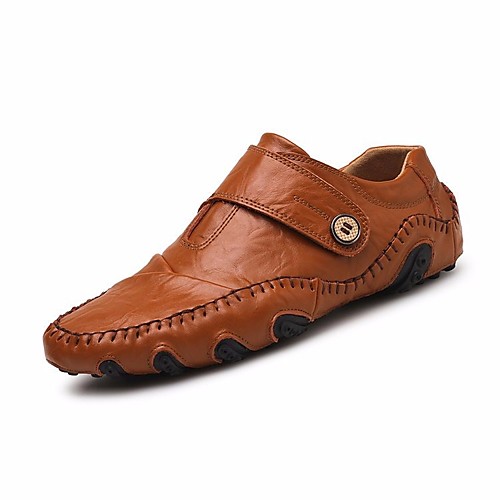 

Men's Faux Leather Spring & Summer Casual Oxfords Breathable Light Brown / Black