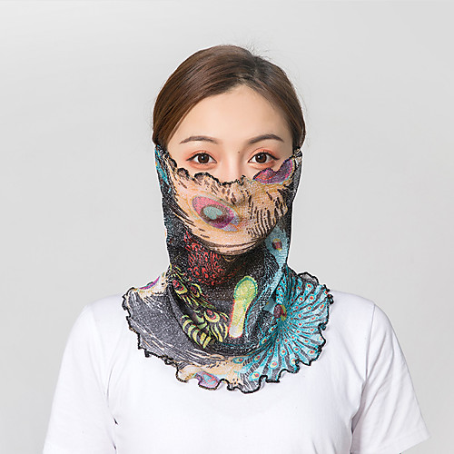 

Women's Bandana Balaclava Neck Gaiter Neck Tube UV Resistant Quick Dry Lightweight Materials Cycling Polyester for Men's Women's Adults / Pollution Protection / Floral Botanical Sunscreen / High Breat