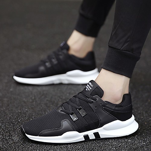

Men's Cotton / Mesh Spring & Summer / Fall & Winter Classic / British Athletic Shoes Walking Shoes Breathable Black and White / Pink / White / White