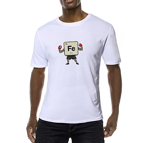 

Men's Daily Sports Business / Basic T-shirt - Letter / Portrait Black & White, Print Yellow